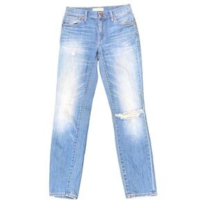 MADEWELL High Rise Skinny Distressed Light Wash